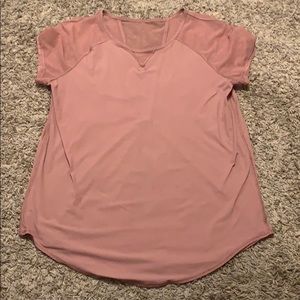 Pink Lululemon tied up shirt
